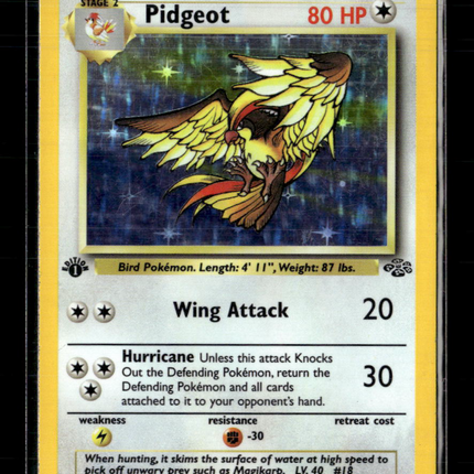 Pokemon 1999 Jungle Pidgeot 1st Edition #8/64 Holo