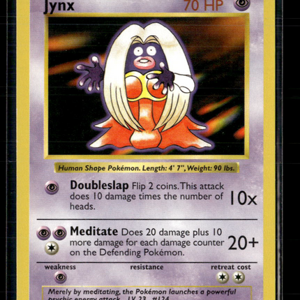 Pokemon 1999 Base Set Shadowless Jynx #31/102
