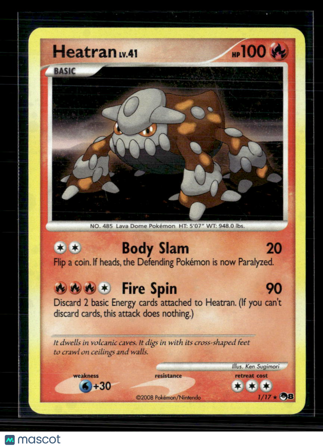 Pokemon 2008 EX Legend Maker Heatran #1/17 Holo