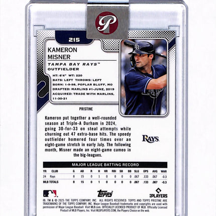2025 Topps Pristine Kameron Misner #215 RC Aqua /199