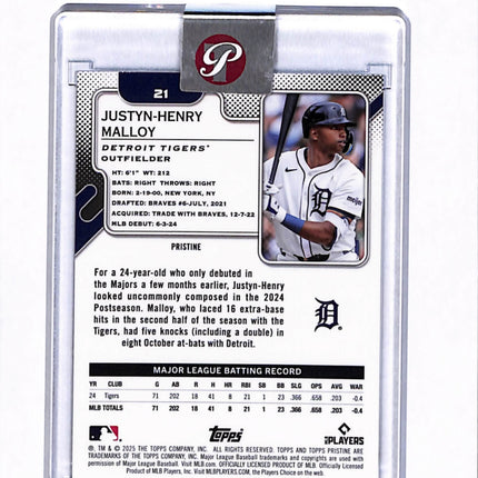 2025 Topps Pristine Justyn-Henry Malloy #21 RC Blue /75