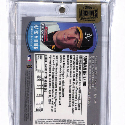 2016 Topps Archives Signature Series Bowman Chrome Mark Mulder #BDP1 Auto /27