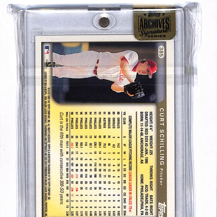 2016 Topps Gold Label Archives Signature Series Curt Schilling #385 Auto /4