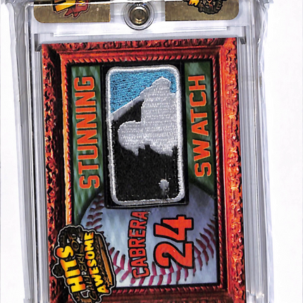 2011 Hits Memorabilia Stunning Swatch Miguel Cabrera #12503 MLB Logo Patch 2/2
