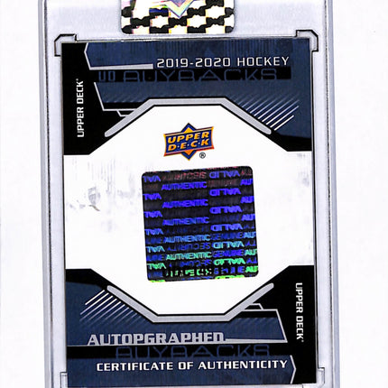 2019 Upper Deck Buybacks Number Crunchers Phil Esposito Buyback 10/20 Auto