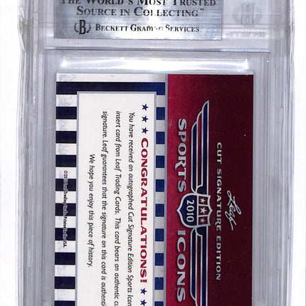 2010 Leaf Sports Icons Update Warren Giles Authentic Cut Signature Auto