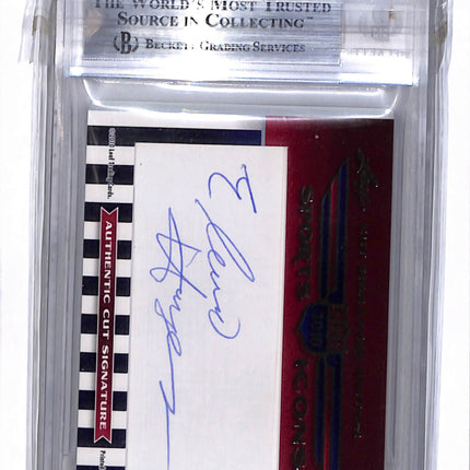 2010 Leaf Sports Icons Update Elvin Hayes Magic Johnson Cut Signature Auto