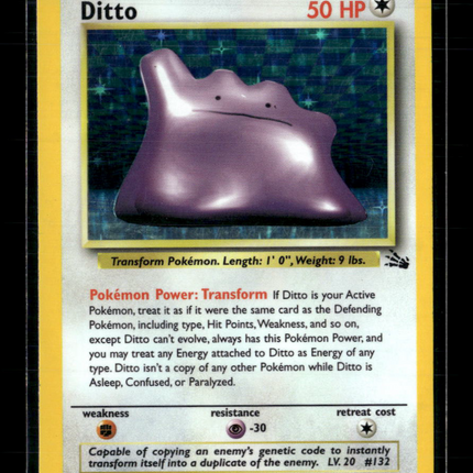 Pokemon 1999 Fossil Ditto #3/62 Holo