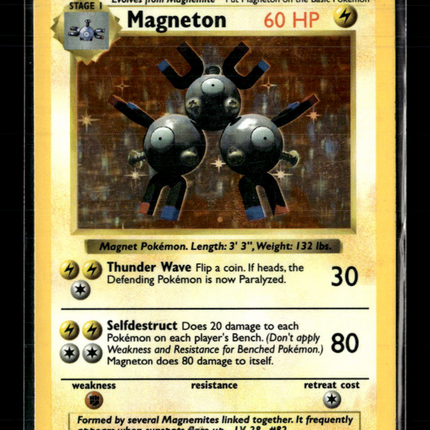 Pokemon 1999 Base Set Shadowless Magneton #9/102 Holo