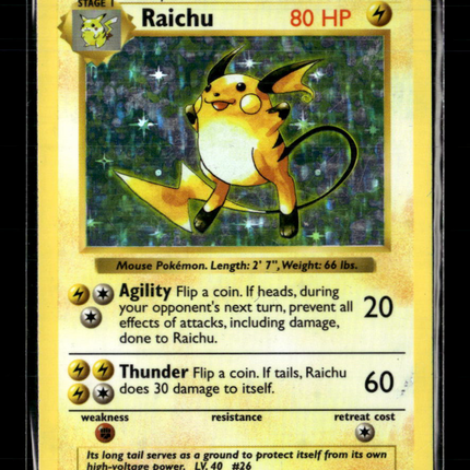 Pokemon 1999 Base Set Shadowless Raicu #14/102 Holo