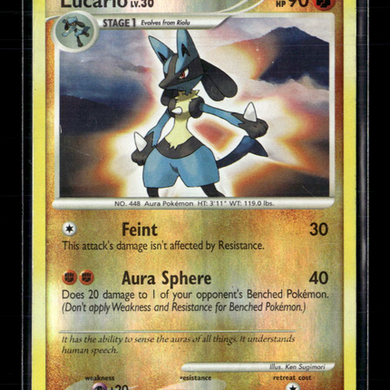 Pokemon 2007 Diamond & Pearl Lucario #6/130 Reverse Holo