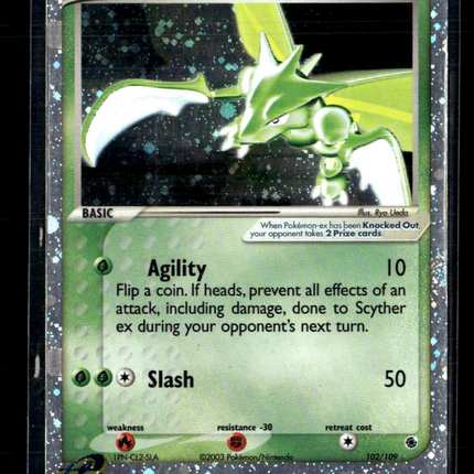 Pokemon 2003 EX Ruby & Sapphire Scyther EX #102/109