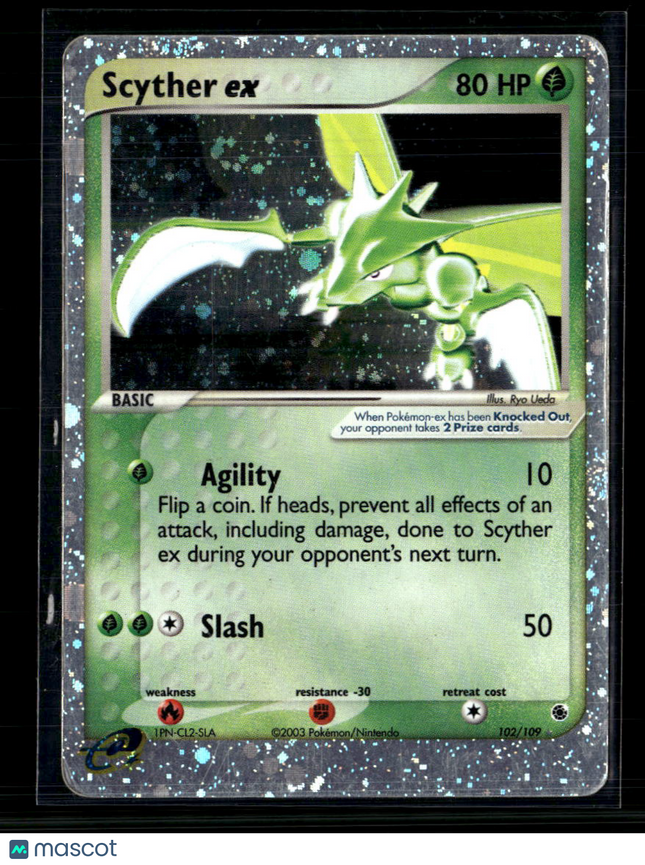 Pokemon 2003 EX Ruby & Sapphire Scyther EX #102/109