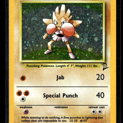 Pokemon 2000 Base Set 2 Hitmonchan #8/130 Holo