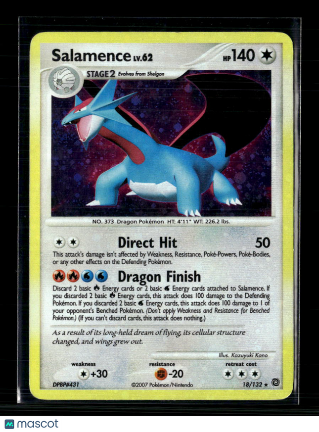Pokemon 2007 Secret Wonders Salamence #18/132 Holo