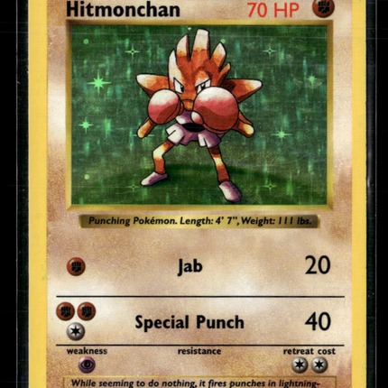 Pokemon 1999 Base Set Shadowless Hitmonchan #7/102 Holo