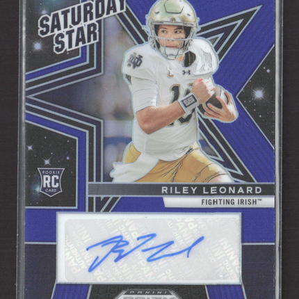 2025 Panini Prizm Draft Picks Saturday Star Riley Leonard #SSS-RLD RC 72/75