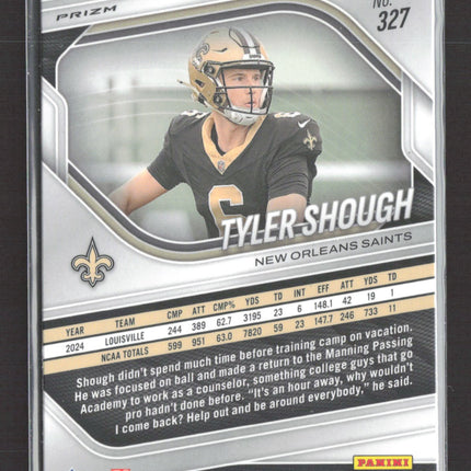 2025 Panini Prizm Tyler Shough #327 Green Pulsar RC