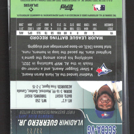 2022 Topps Stadium Club Chrome Vladimir Guerrero Jr. #SCCBA-VG 23/25