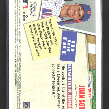 2026 Topps Profiles by Ken Griffey Jr. Ken Griffey Jr. Juan Soto #TP-11