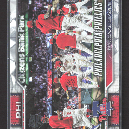 2026 Topps Series One Phillies #295 Silver Crackle Foil