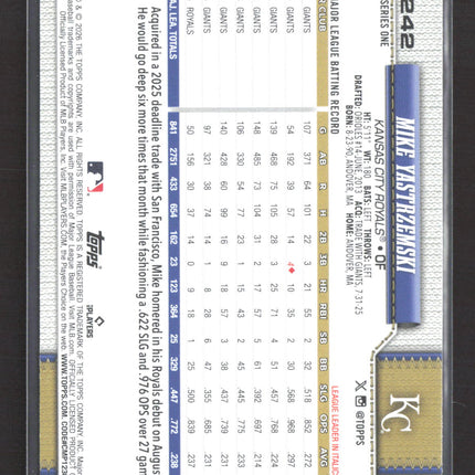2026 Topps Series One Mike Yastrzemski #242 Silver Foil