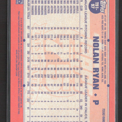 2026 Topps Nolan Ryan #T91-97
