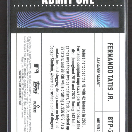 2026 Topps Big Ticket Player Fernando Tatis Jr. #BTP-20