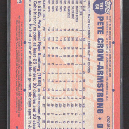 2025 Topps Pete Crow-Armstrong #T91-64