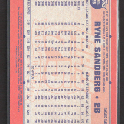 2020 Topps 75 Years of Baseball Ryne Sandberg #T91-25