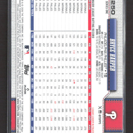 2026 Topps Series One holo Bryce Harper #250