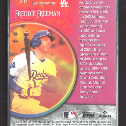 2025 Topps Chrome Fortune 15 Freddie Freeman #F15-13