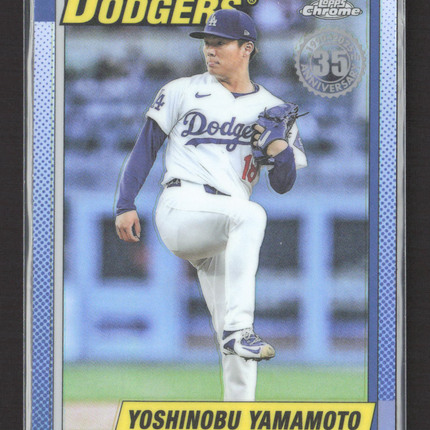 2024 Topps Chrome 1989 Topps Baseball Yoshinobu Yamamoto #90CU-14 Blue Border