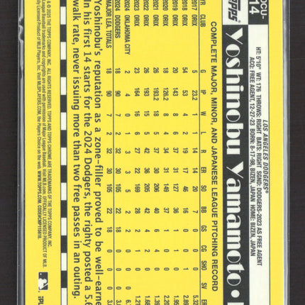 2024 Topps Chrome 1989 Topps Baseball Yoshinobu Yamamoto #90CU-14 Blue Border