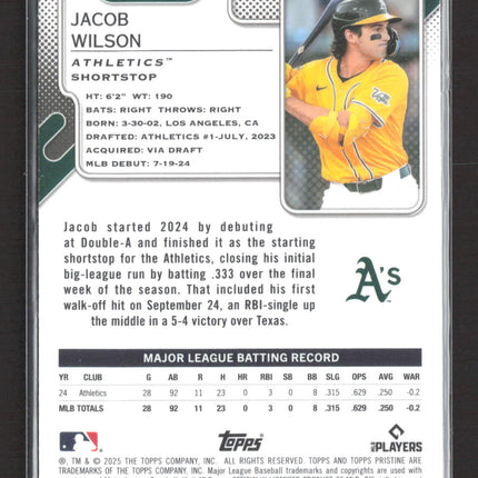 2025 Topps Pristine Jacob Wilson #64 RC