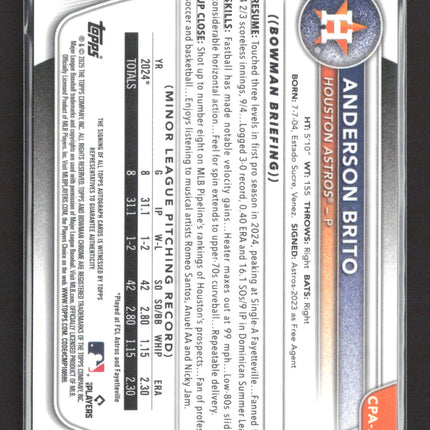 2024 Topps Bowman Chrome Anderson Brito #CPA-ABR 2/3