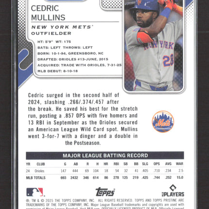 2025 Topps Pristine Cedric Mullins #77 Gold 10/50
