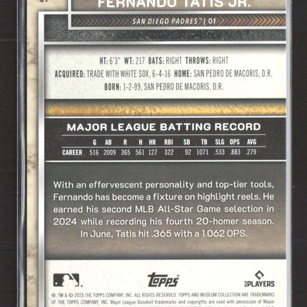 2025 Topps Museum Collection Fernando Tatis Jr. #37 Blue 012/150