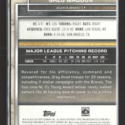2025 Topps Museum Collection Greg Maddux #19