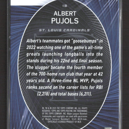 2025 Topps Pristine Perseverance Albert Pujols #P-12