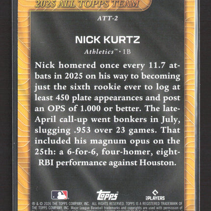 2026 Topps All Topps Team Nick Kurtz #ATT-2