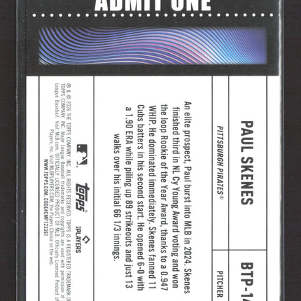 2026 Topps Big Ticket Player Paul Skenes #BTP-14