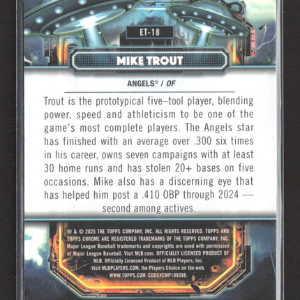 2024 Topps Chrome Extraterrestrial Mike Trout #ET-18
