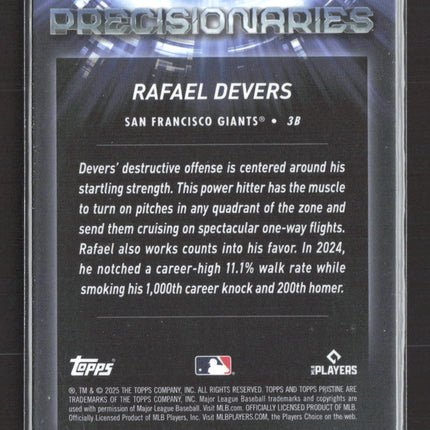 2025 Topps Pristine Precisionaries Rafael Devers #PR-9