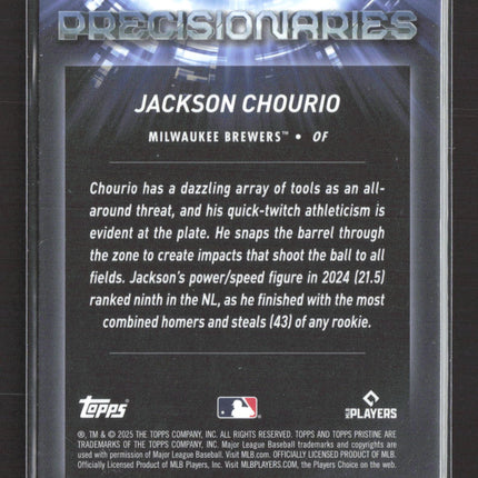 2025 Topps Pristine Precisionaries Jackson Chourio #PR-25