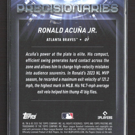 2025 Topps Pristine Precisionaries Ronald Acuna Jr. #PR-24
