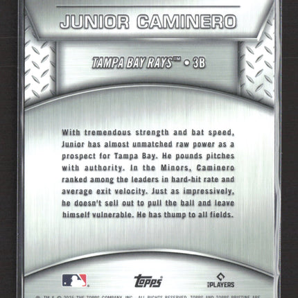 2025 Topps Pristine Plated and Polished Junior Caminero #PP-39