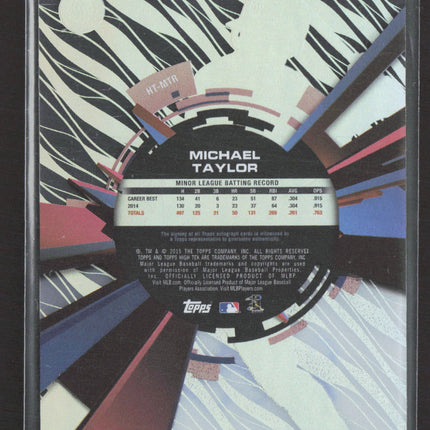 2015 Topps High Tek Michael Taylor #HT-MTA Zebra Pattern RC Auto