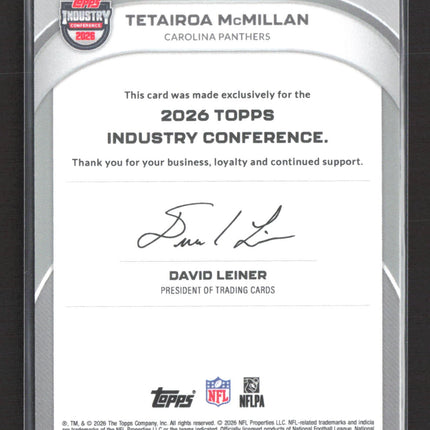 2026 Topps Industry Conference Tetairoa McMillan #ICTM