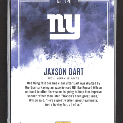 2025 Panini Phoenix Football Jaxson Dart #14 RC Color Blast